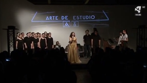Escolares aragoneses cantan y actúan ante Iván Ferreiro o Nadia de Santiago