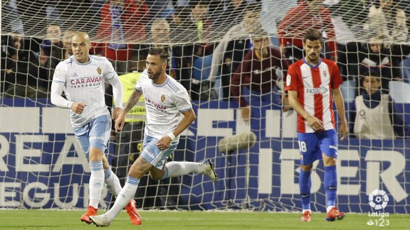 Goleada final del Real Zaragoza ante el Sporting