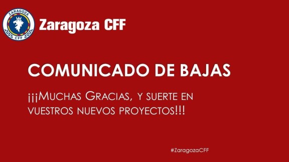 Once bajas en el nuevo proyecto del Zaragoza CFF