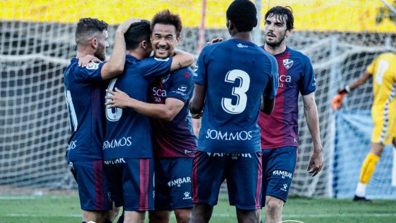La SD Huesca supera con creces su último test (3-0)