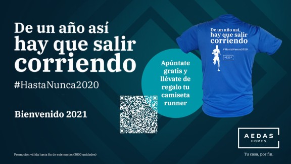 Aedas Homes anima a los zaragozanos a salir corriendo del 2020 y dar la bienvenida al 2021