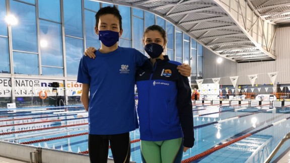 Jian Wang Escanilla y Ariadna Galache tras triunfar en el Nacional: 