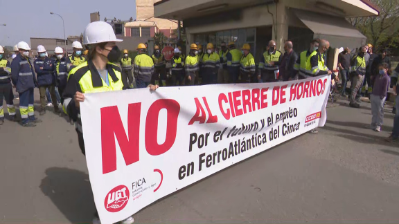 Protesta en Ferroatlantica por la amenaza de 63 despidos