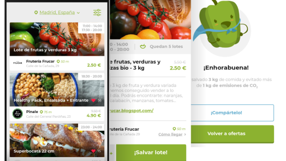 'Encantado de comerte', una app para aprovechar la comida no vendida