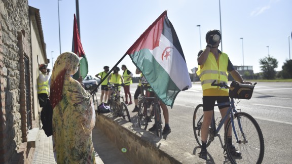 De Huesca a Zaragoza en bicicleta para reivindicar la causa saharaui
