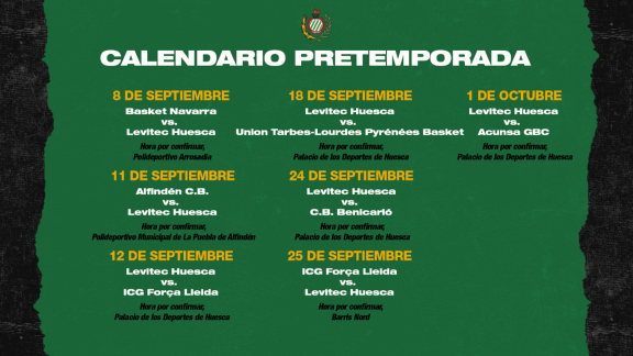 Levitec Huesca comenzará la pretemporada este viernes