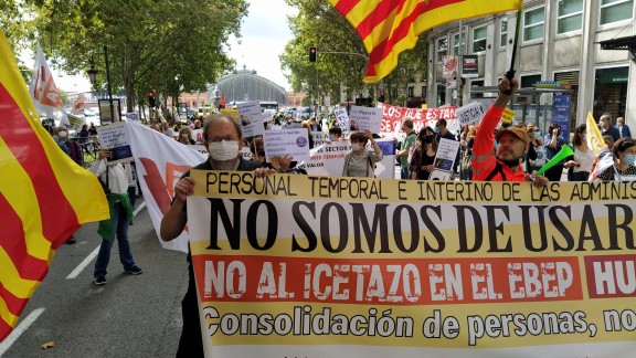 Interinos de toda España vuelven a manifestarse en Madrid