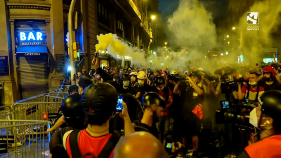 Dos detenidos por incidentes en Barcelona tras la marcha de la Diada
