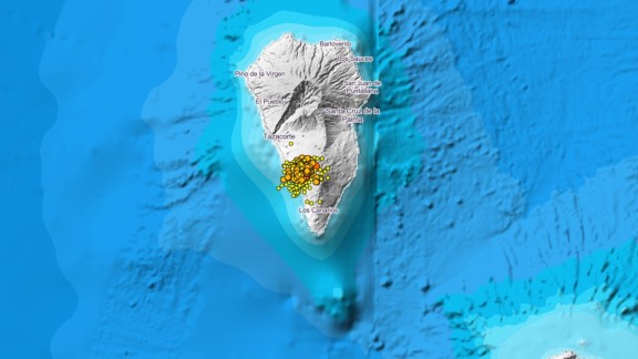 Disminuye la actividad sísmica en La Palma con 17 movimientos esta noche