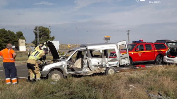 Un conductor herido en la A-230 a la altura de Bujaraloz