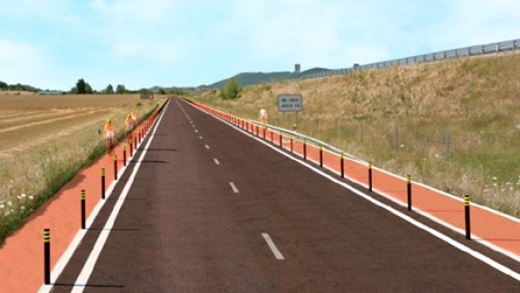 Aprobado el proyecto para habilitar una vía ciclista en la N-330 entre Jaca y Sabiñánigo