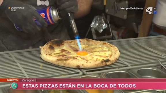 Una auténtica 'pizza volcán'