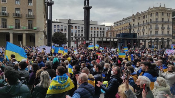 Aragón se solidariza con Ucrania y pide la paz ante la invasión rusa