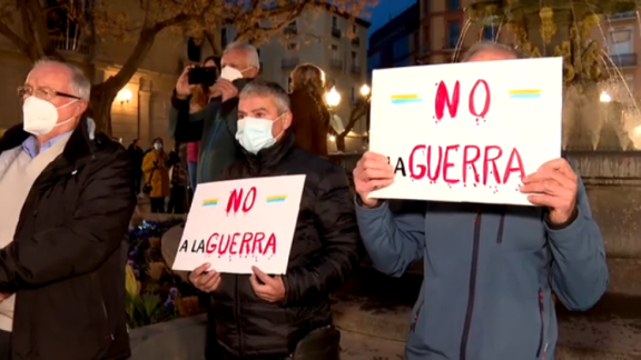 Concentraciones en Huesca y Madrid contra la guerra en Ucrania