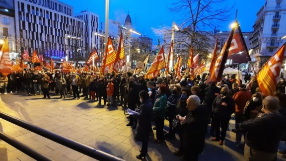 Cientos de aragoneses exigen a Europa y al Gobierno actuar para frenar la escalada de precios