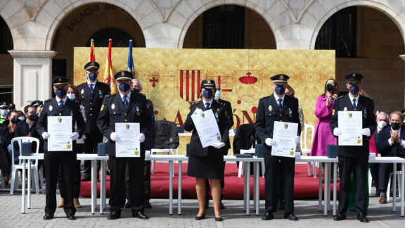 Aragón distingue en Teruel el mérito policial en el primer acto de conmemoración de los 40 años del Estatuto de Autonomía