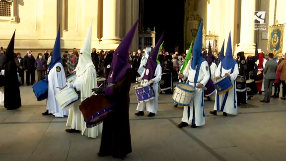 Las procesiones de Semana Santa regresan a las calles aragonesas dos años después