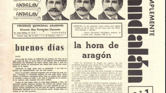 El Premio Aragón es para los fundadores, hace 50 años, del periódico 'Andalán'