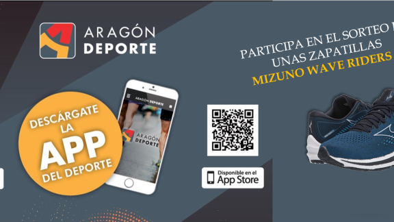 Gana unas zapatillas Mizuno con la app de Aragón Deporte