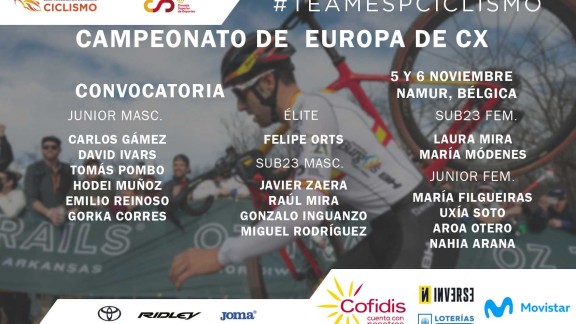 Javier Zaera, convocado con la Selección Española para el Europeo de Ciclocross de Namur 2022