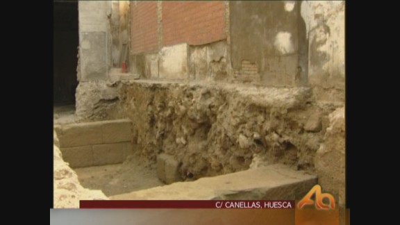 Descubrimiento de los restos del teatro romano de Huesca