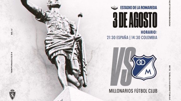 El Real Zaragoza recibirá al Millonarios colombiano en el 'Trofeo Carlos Lapetra'