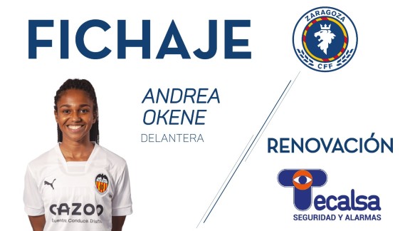 Andrea Okene, nueva delantera del Zaragoza CFF