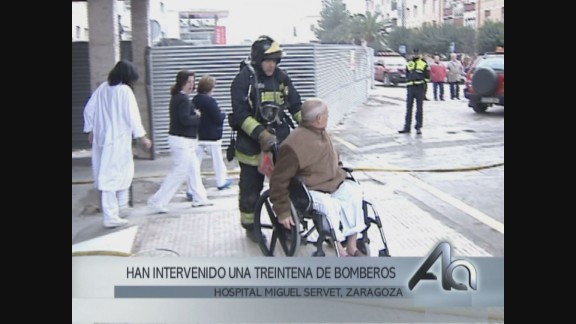 Incendio en el hospital Miguel Servet de Zaragoza