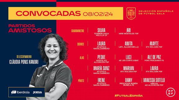 María Sanz, convocada con la Selección Española de fútbol sala para los dos amistosos ante Portugal