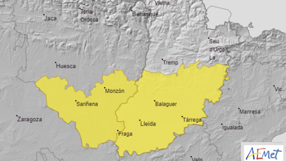 Aviso de nivel amarillo por niebla en el sur de Huesca