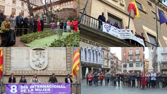 Las instituciones aragonesas defienden la lucha por la igualdad en el Día de la Mujer