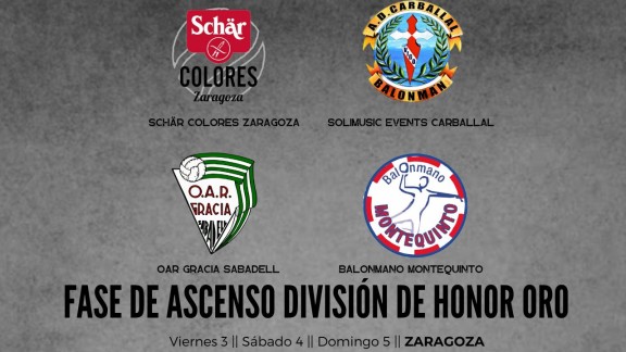 El Schär Colores Zaragoza organizará la Fase de Ascenso a División de Honor Oro