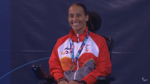 Teresa Perales logra la medalla de bronce en la prueba de 50 metros espalda S2 del Europeo