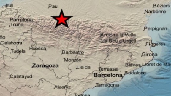 Un terremoto de magnitud 4,2 con epicentro en Francia se deja notar en la provincia de Huesca