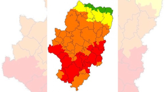 Cien municipios de Aragón están en alerta roja por riesgo de incendios