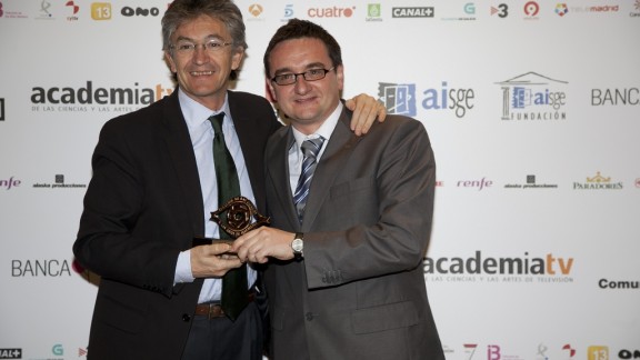 El realizador de Aragón TV Juancho G. Barrecheguren recibió en Madrid el Premio Talento 2011 de la Academia de las Ciencias y Artes de Televisión de España