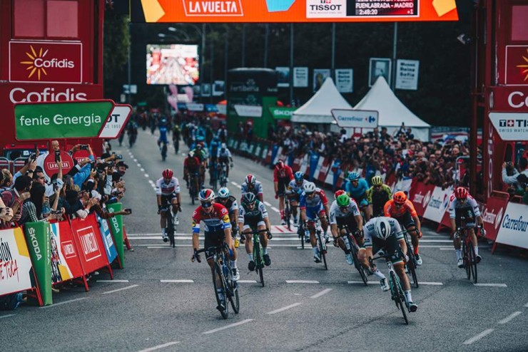 Esprint en la edición de 2019. Foto: La Vuelta.
