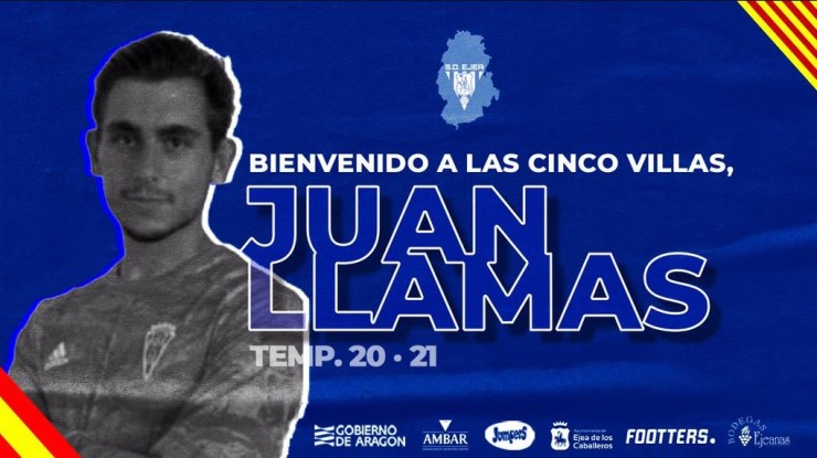 Juan Llamas se incorpora a la SD Ejea. Foto: SD Ejea.