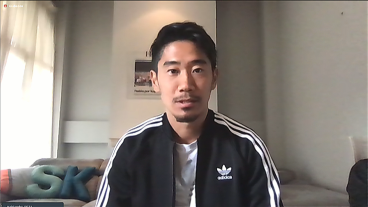 Shinji Kagawa durante la rueda de prensa.