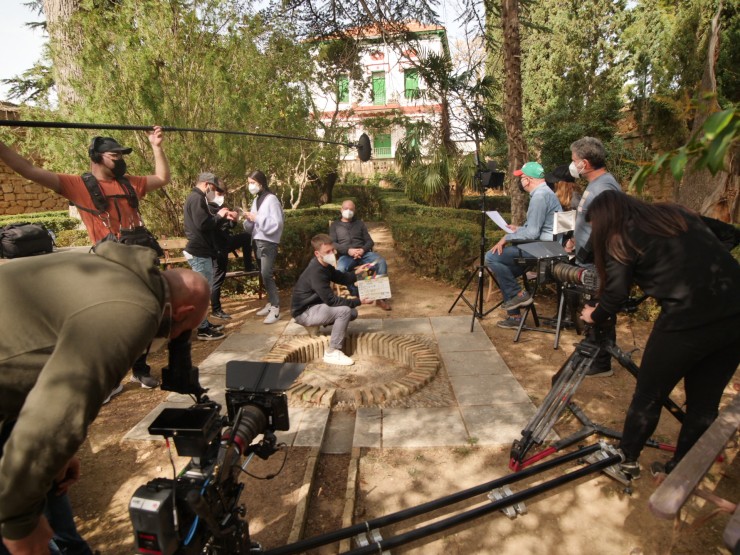 El equipo de rodaje del documental (F. David Martínez)