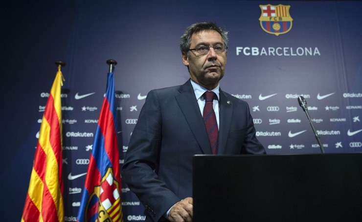 Josep María Bartomeu, durante una intervención como presidente de la entidad. Foto: FC Barcelona