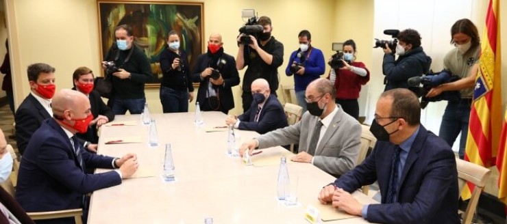 Reunión del Gobierno de Aragón con los representantes de la RFEF. / GOBIERNO DE ARAGÓN