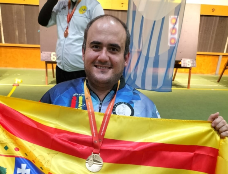 Fernando Galé, tras proclamarse campeón. Foto: Gobierno de Aragón.