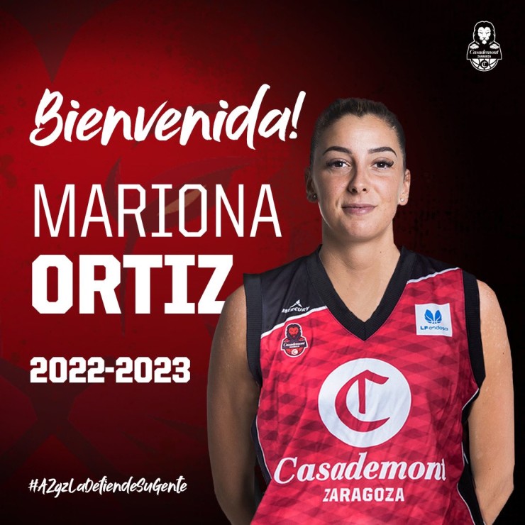 Mariona Ortiz, nuevo fichaje de Casademont Zaragoza.