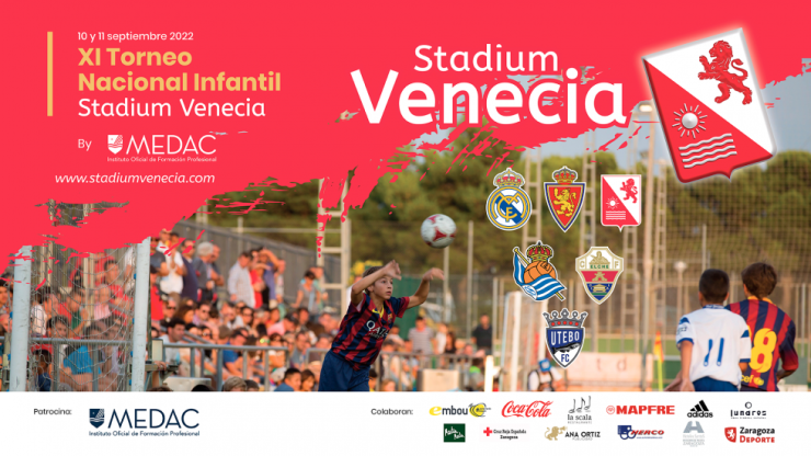 Cartel del Torneo Nacional Infantil de Fútbol Stadium Venecia.