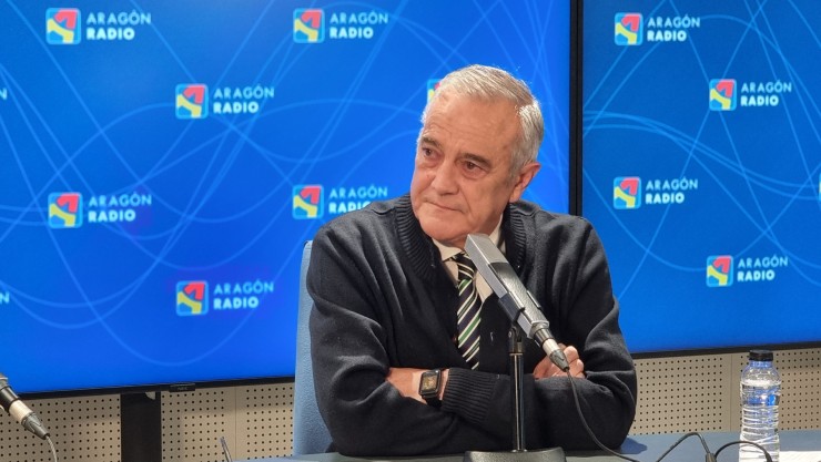 Javier Sada, durante su visita a Aragón Radio.