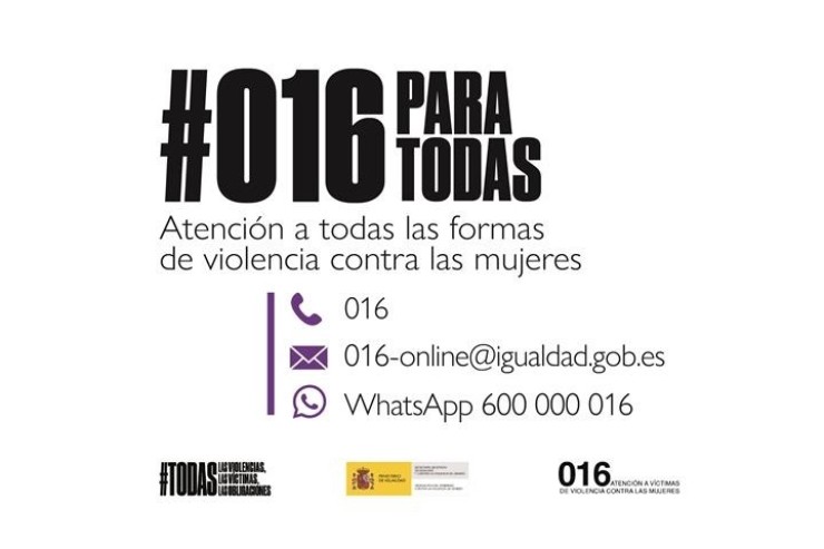 El 016 es el teléfono de atención a víctimas de violencia de género, es gratuito y no deja huella en la factura.
