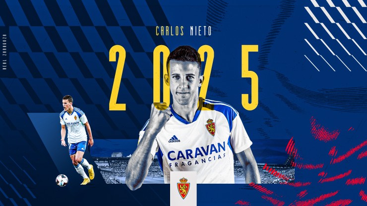 Carlos Nieto seguirá en el Real Zaragoza hasta el año 2025.