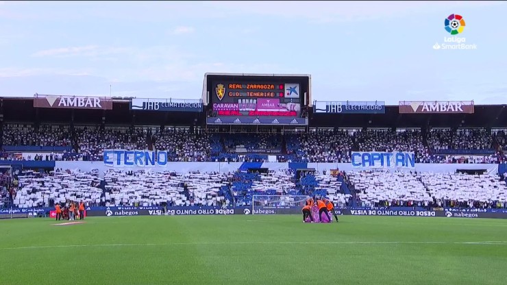 La afición del Real Zaragoza en el último partido del año pasado. Foto: LaLiga