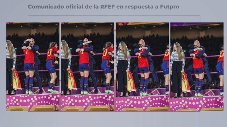 Imágenes publicadas por la RFEF para defender a su presidente. / RFEF